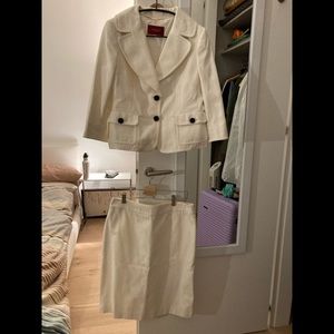 White skirt suit by Burberry